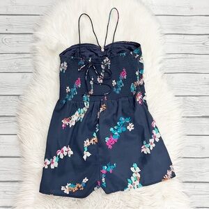 American Eagle Navy Floral Romper